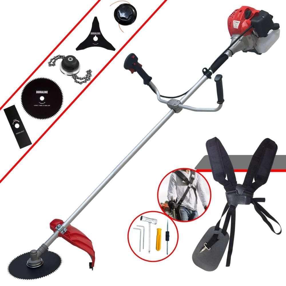 Aparador de Grama Multifunções À Gasolina Anmax CG430P 2HP 43cc Alta Rotação Com Carretel + Lâmina Facão + Lâmina 3 Pontas + Disco Circular + Trimmer