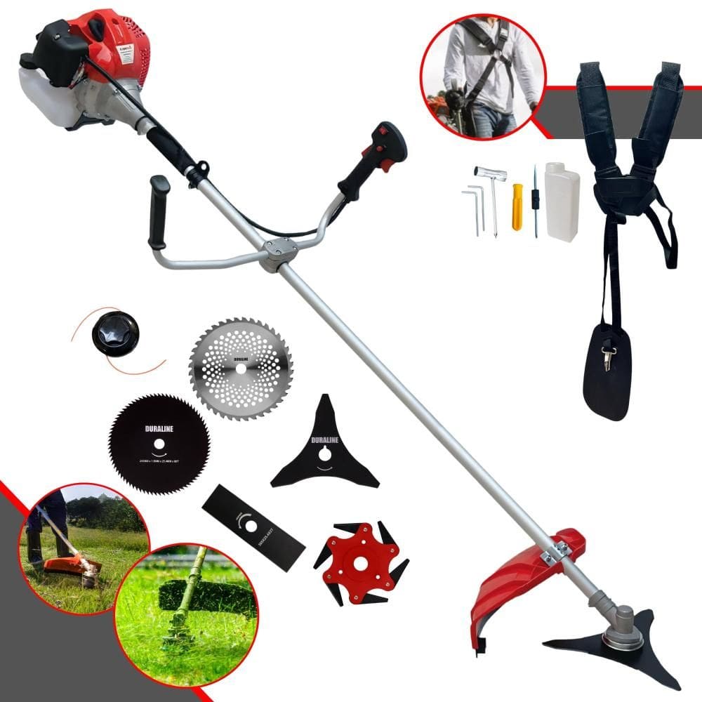 Roçadeira Lateral À Gasolina Anmax CG430P Motor 2T 43cc 2HP 9000rpm Alta Performance Roçadeira Completa Com Carretel de Nylon e Kit 5 Lâminas de Corte