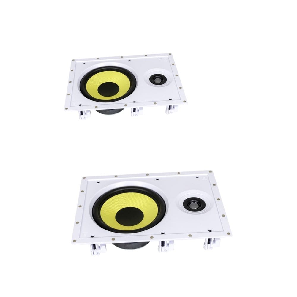 Kit 2 Caixas De Som Acústica Retangular de Embutir Arandela JBL CI Plus 8R 200w Rms - Branca