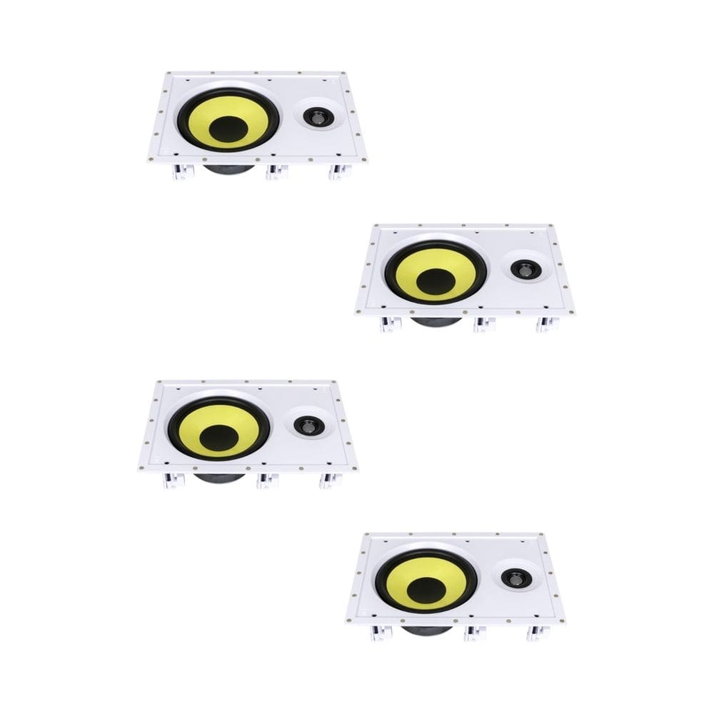 Kit 4 Caixas De Som Acústica Retangular de Embutir Arandela JBL CI Plus 8R 200w Rms - Branca