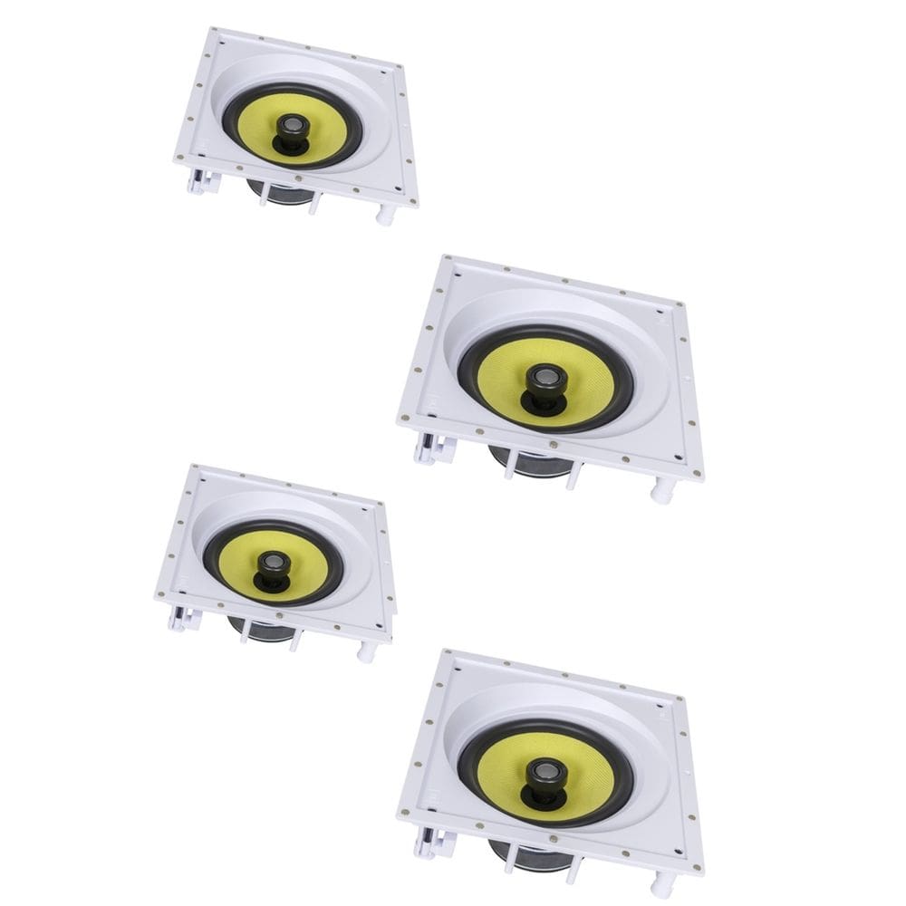 Kit 4 Caixas De Som Acústica Quadrada Angulada de Embutir Arandela JBL CI Plus 8SA 200w Rms - Branca