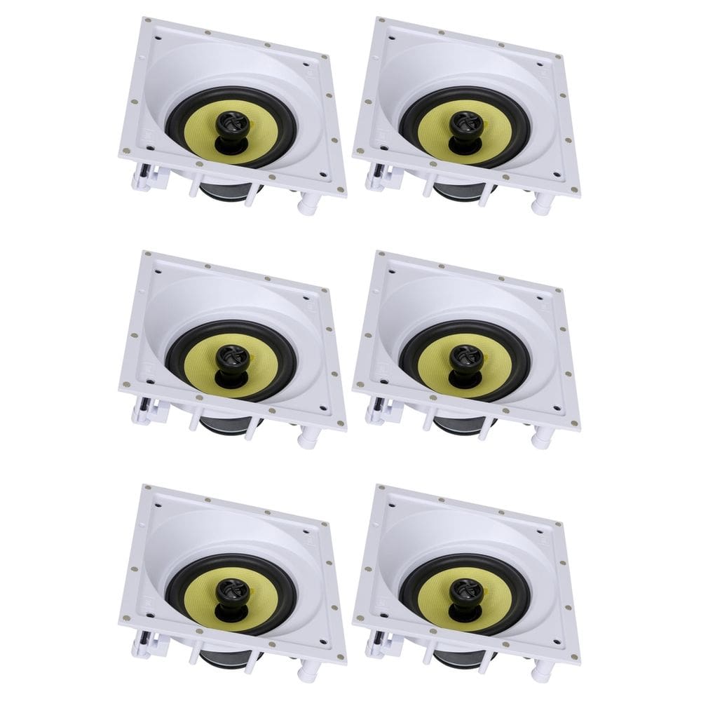 Kit 6 Caixas De Som Acústicas Quadrada Angulada de Embutir Arandela JBL CI Plus 6SA 160w Rms - Branca