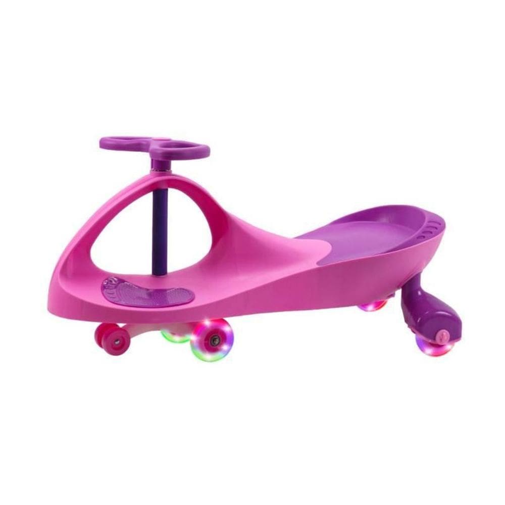 Carrinho Rosa Com Roxo Infantil Super Car Led Nas Rodinhas