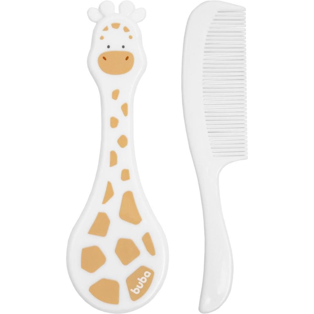 Produto Para Bebê Kit Escova E Pente Girafinha - Buba