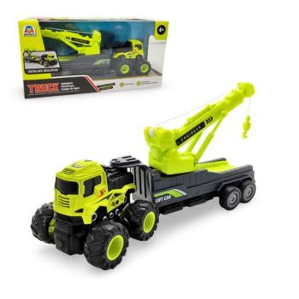 Truck Guindaste Braskit Caminhao Friccao Cabine Metal Brinquedo Infantil Recreativo