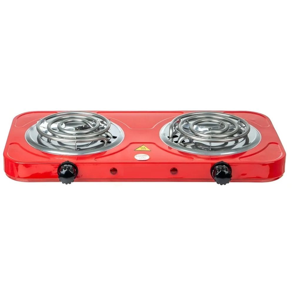 Fogao Eletrico Cooktop 2 Bocas 2000W 5 Niveis Temperatura Red 127V
