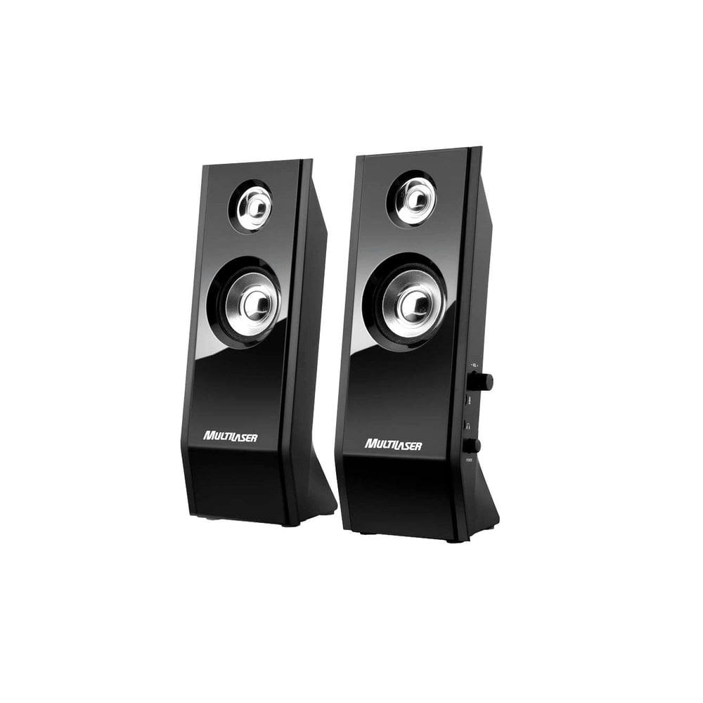 Caixa de Som USB Multilaser Shadow 2.0 SP091 8W RMS Preta