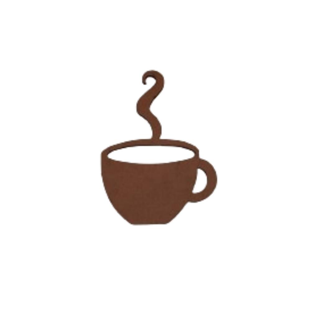 Quadro Decorativo Xícara em MDF Natural