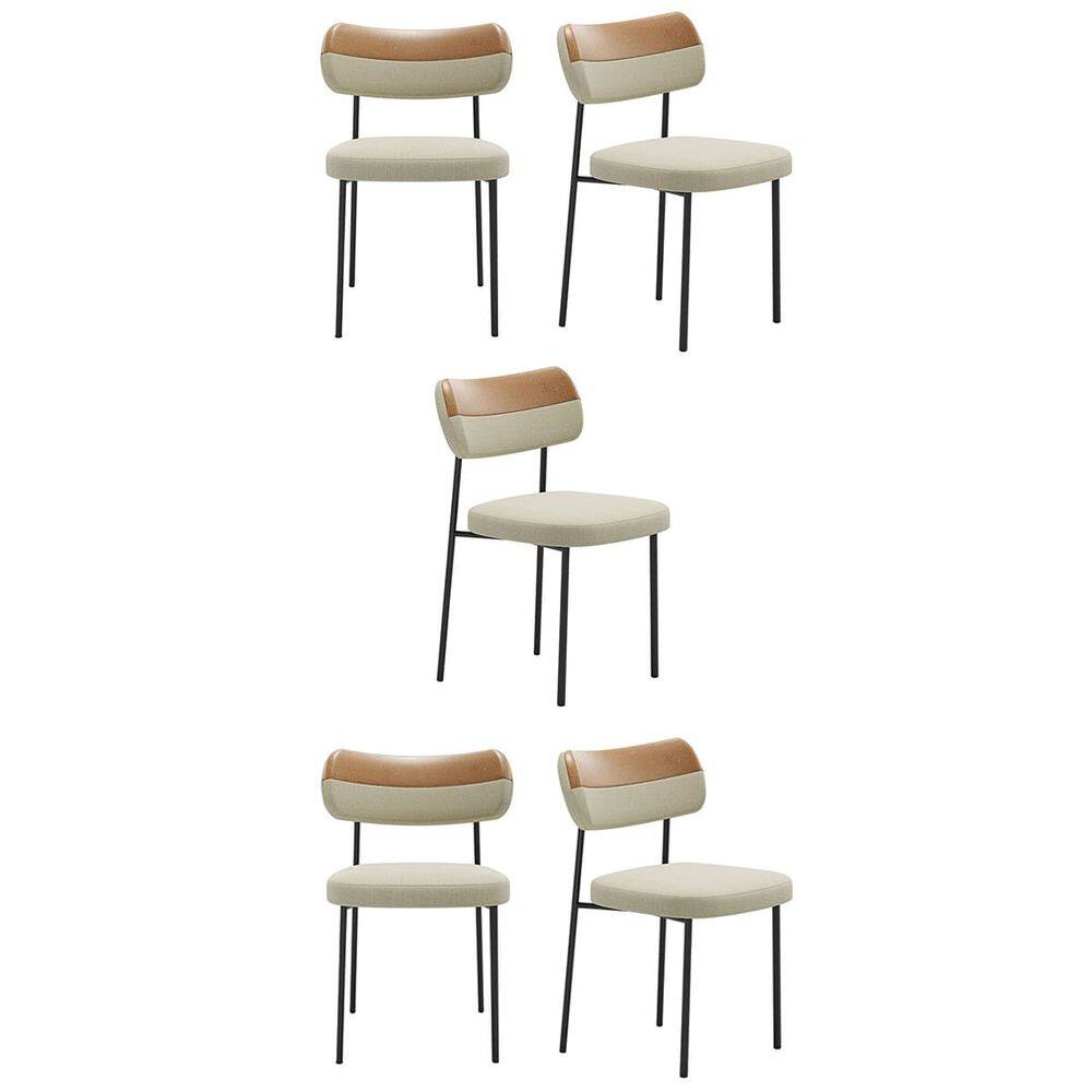 Kit 5 Cadeiras Camila Para Sala Jantar Gourmet em Aço EdeCasaMoveis