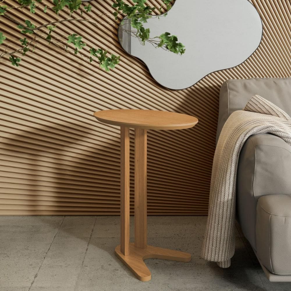 Mesa Lateral em MDF 60 cm Freijó TB604 JJ Dalla Costa