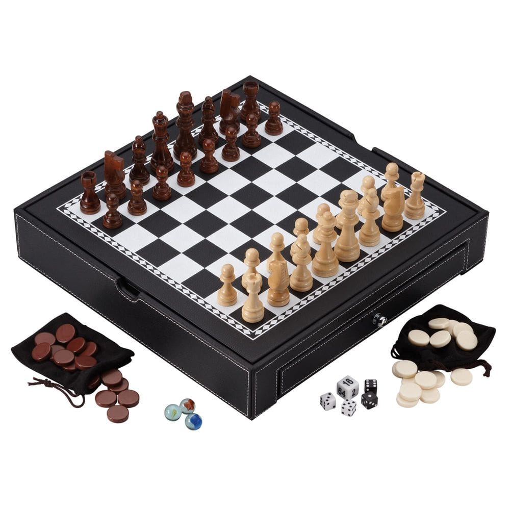 Conjunto de jogos de tabuleiro Mainstreet Classics Broadway 5 em 1 Combo