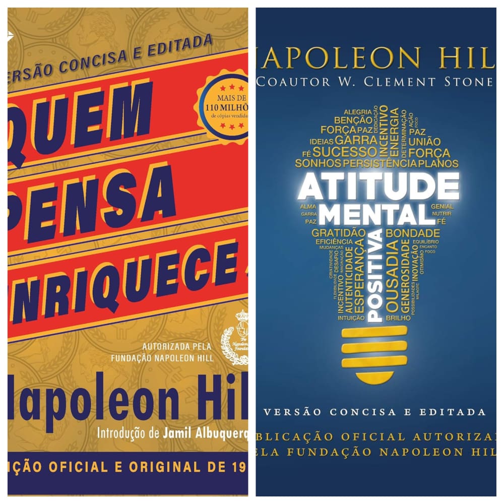 Kit Quem Pensa Enriquece Edição 1937 + Atitude Mental Positiva Livro de Bolso Versão Concisa