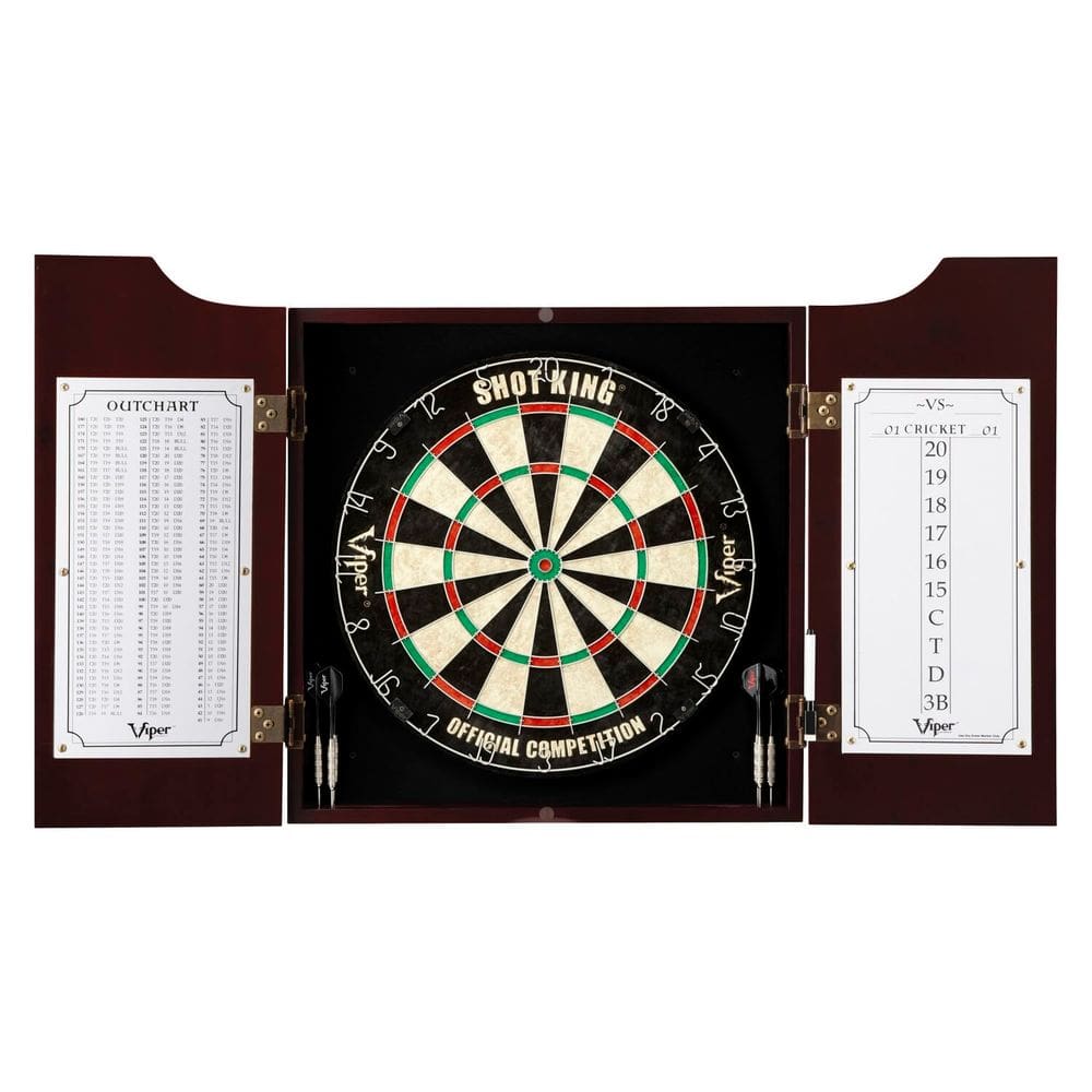 Dart Center Viper Hudson Classic Wood com dardos em mogno