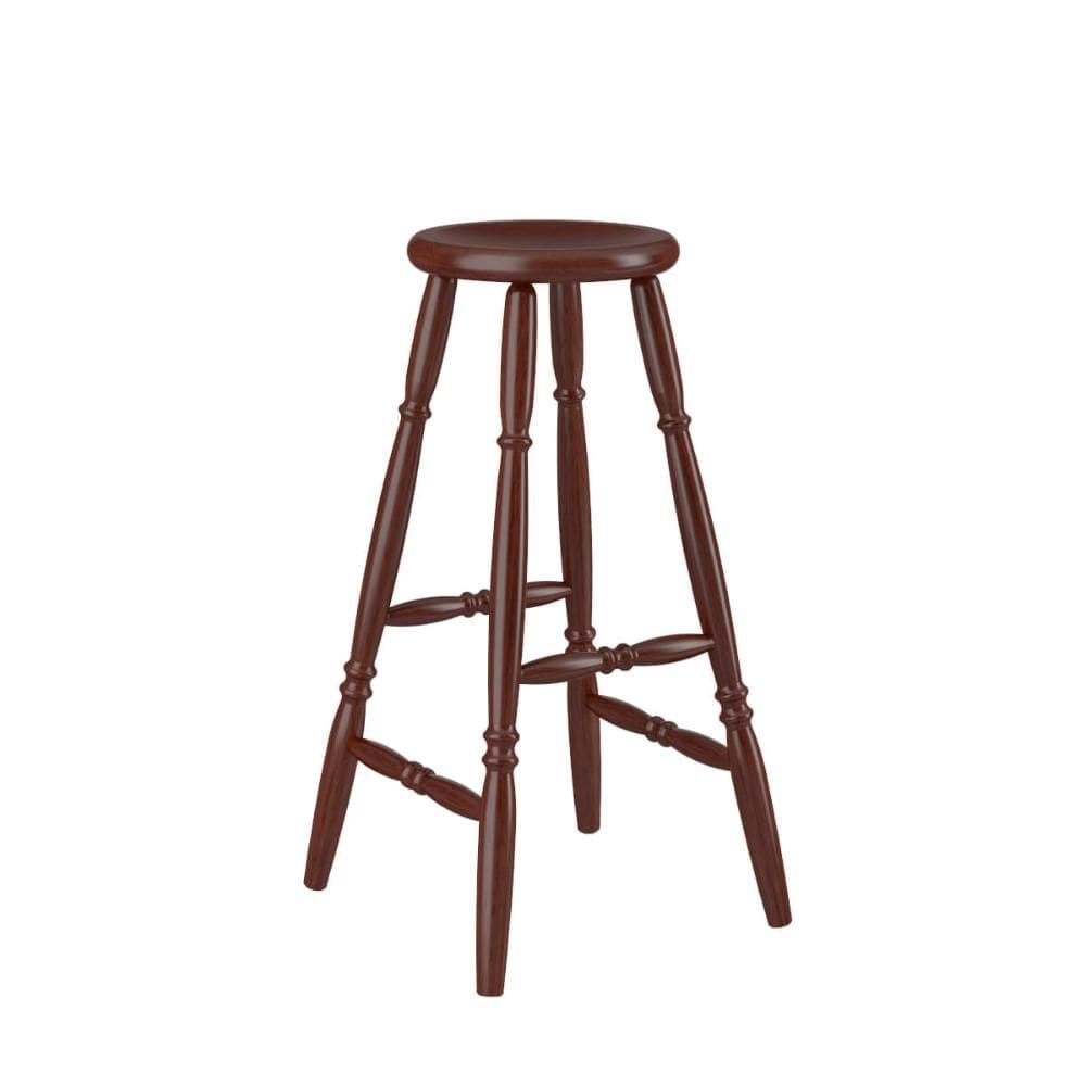 Banqueta Alta em Madeira 75cm Castanho Acetinado Marin Brasil