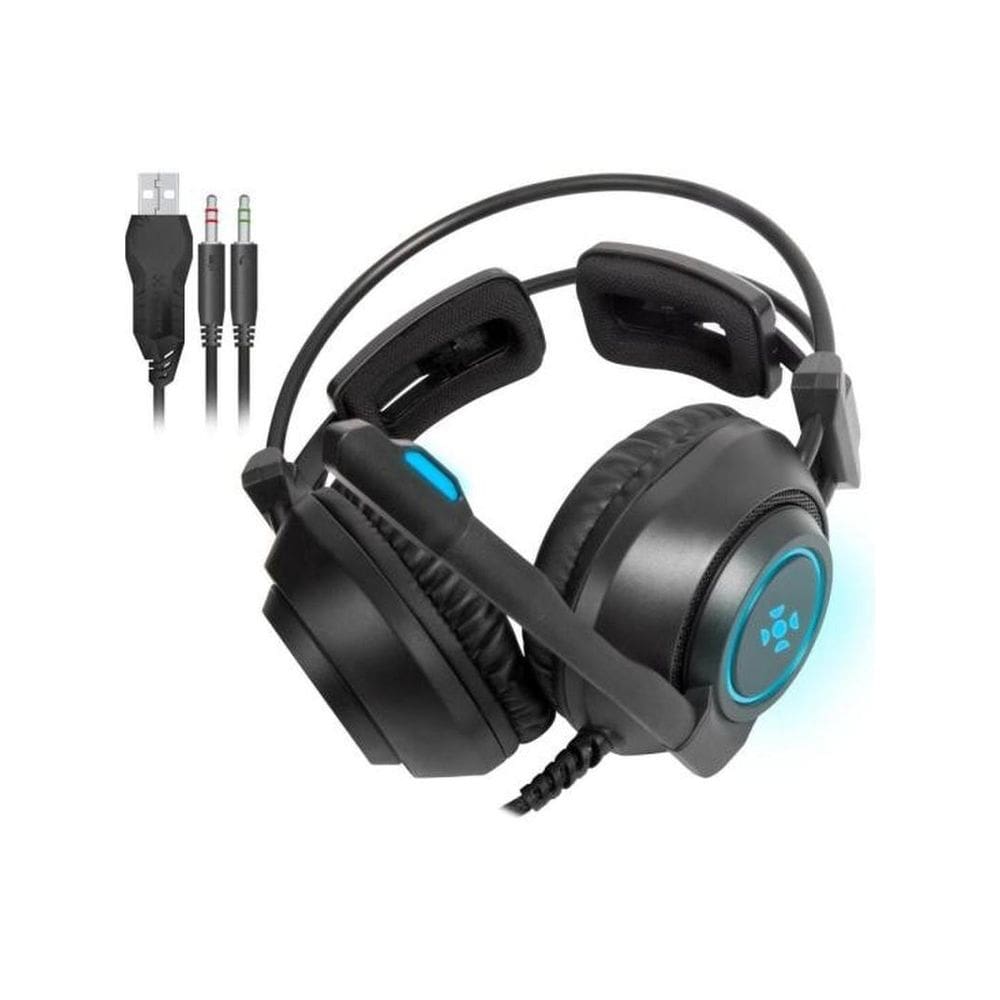 Headset Gamer Fortrek Vickers P2 + USB RGB Preto