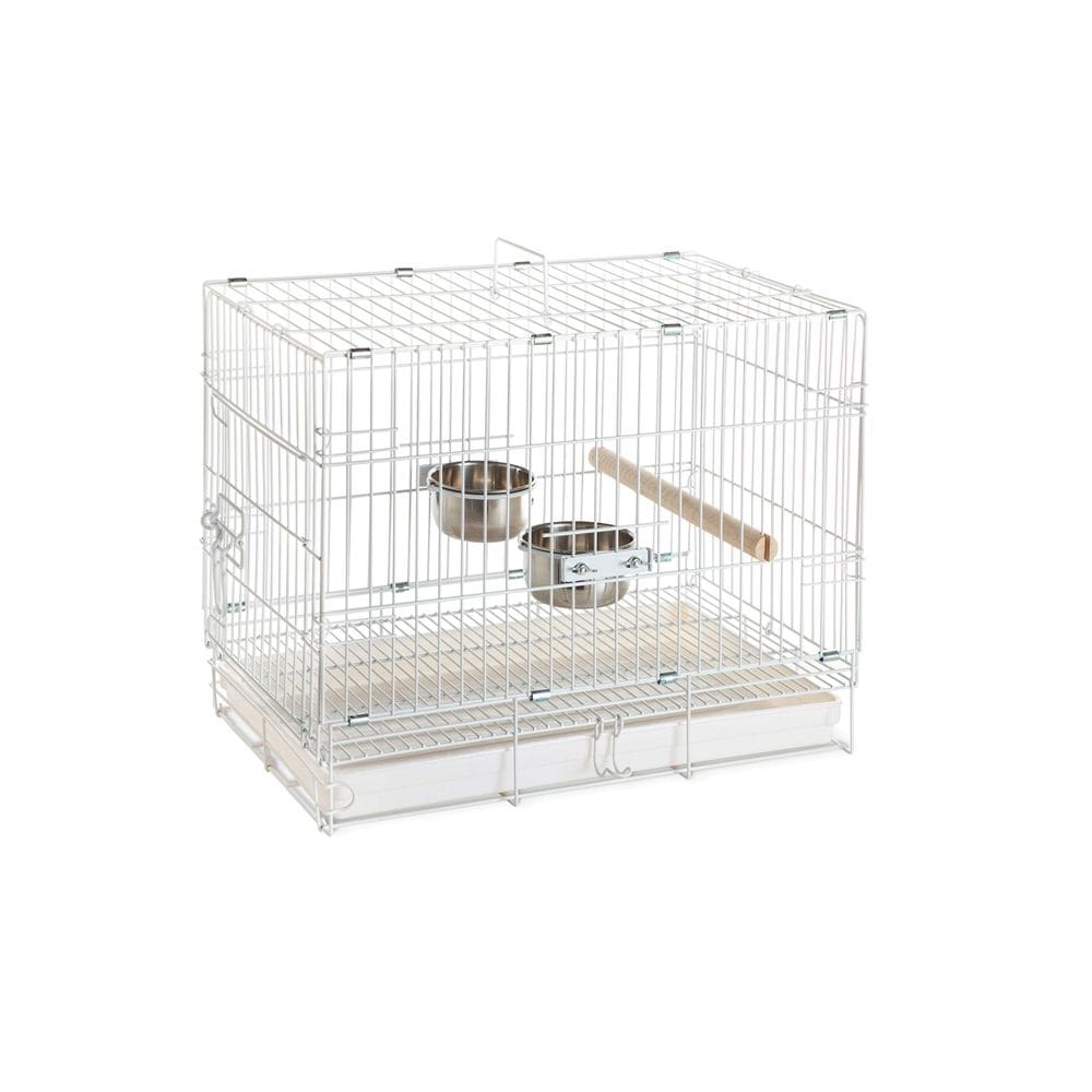 Gaiola de viagem para pássaros Prevue Hendryx 1305 branca 50x32x39cm