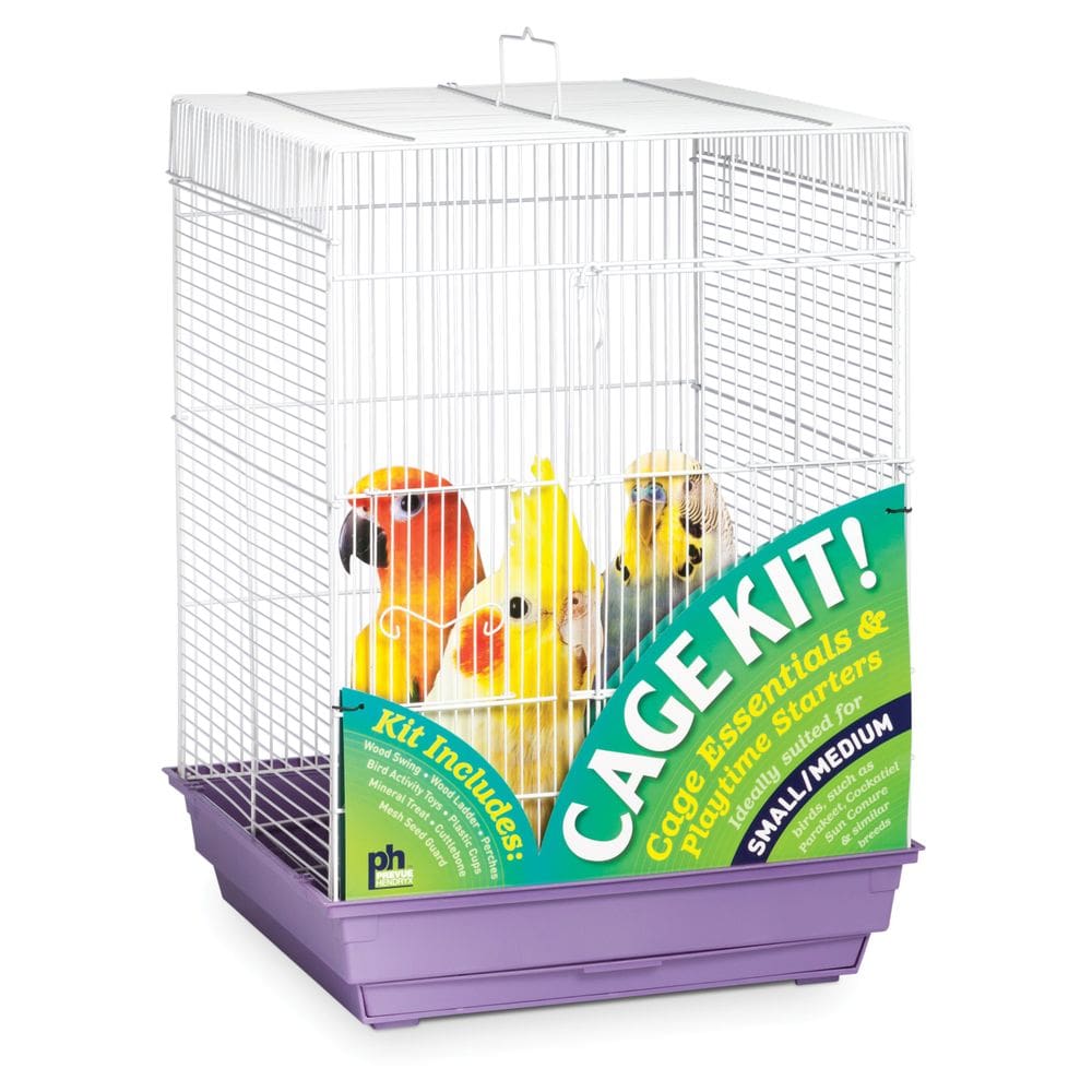 Kit de telhado quadrado Bird Cage Prevue Hendryx 91210 branco/roxo
