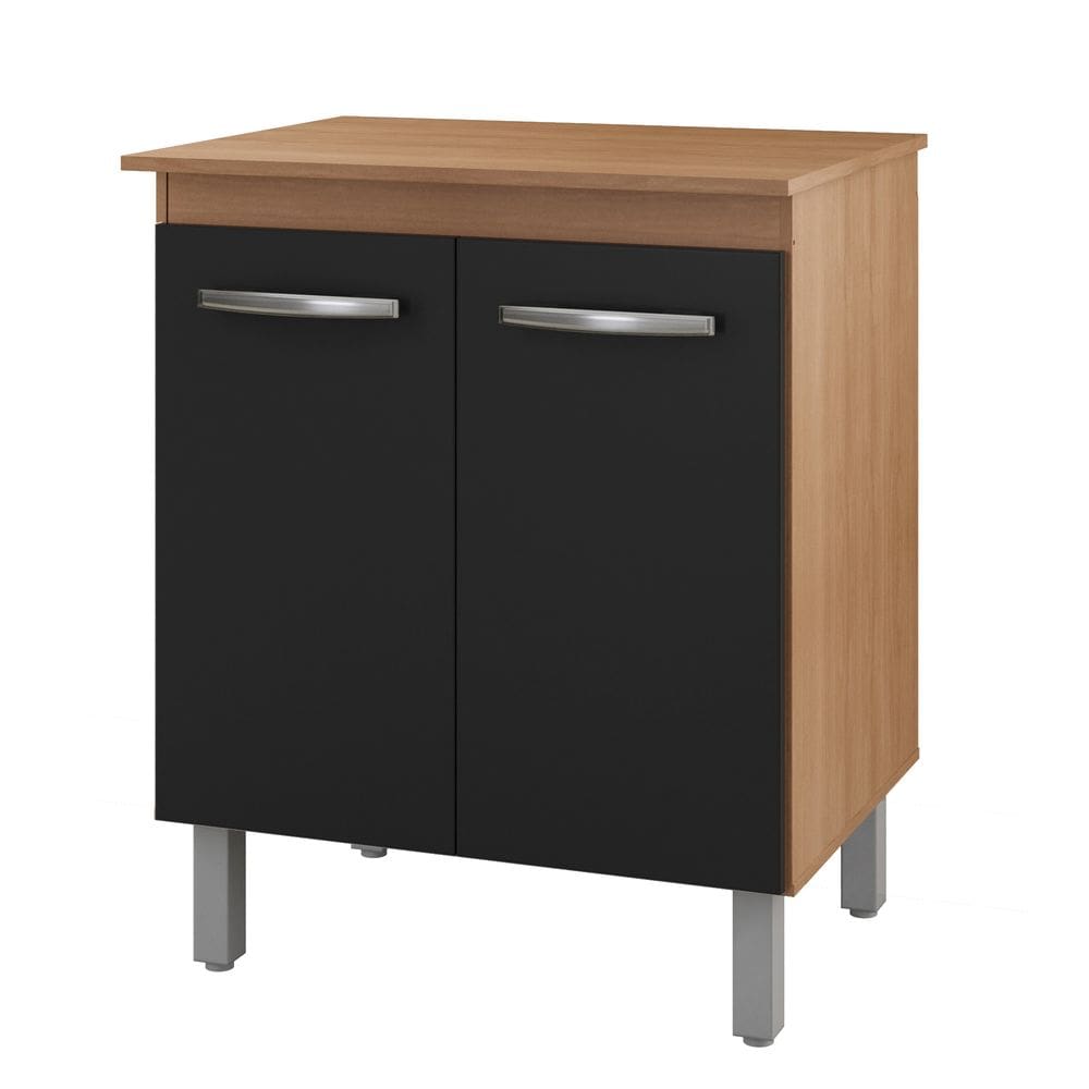 Balcão Multiuso para Forno e Micro-ondas Serena Savana/Preto - Moblis