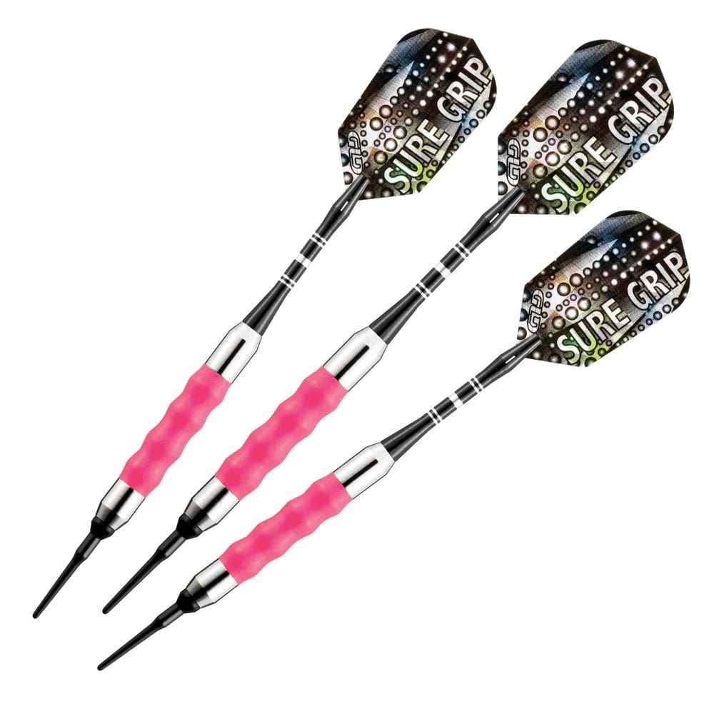 Dardos Viper Sure Grip Soft Tip 18 g rosa niquelado banhado a prata