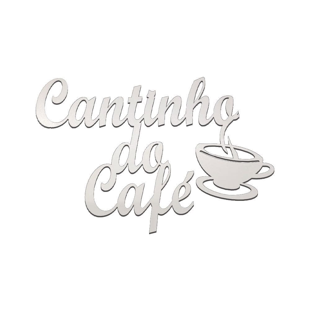 Placa Decorativa Cantinho do Café Branco Trovarelli