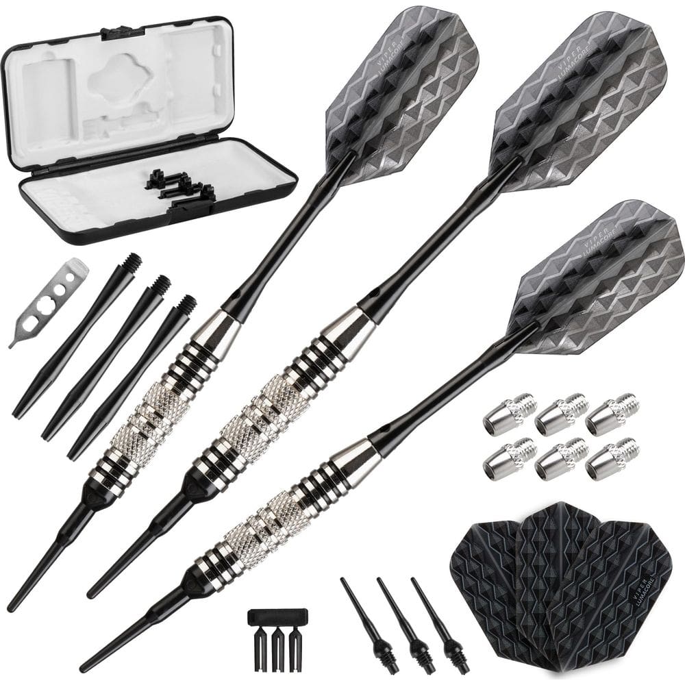 Darts Viper Bobcat, peso ajustável, ponta macia, 16-19 g com estojo