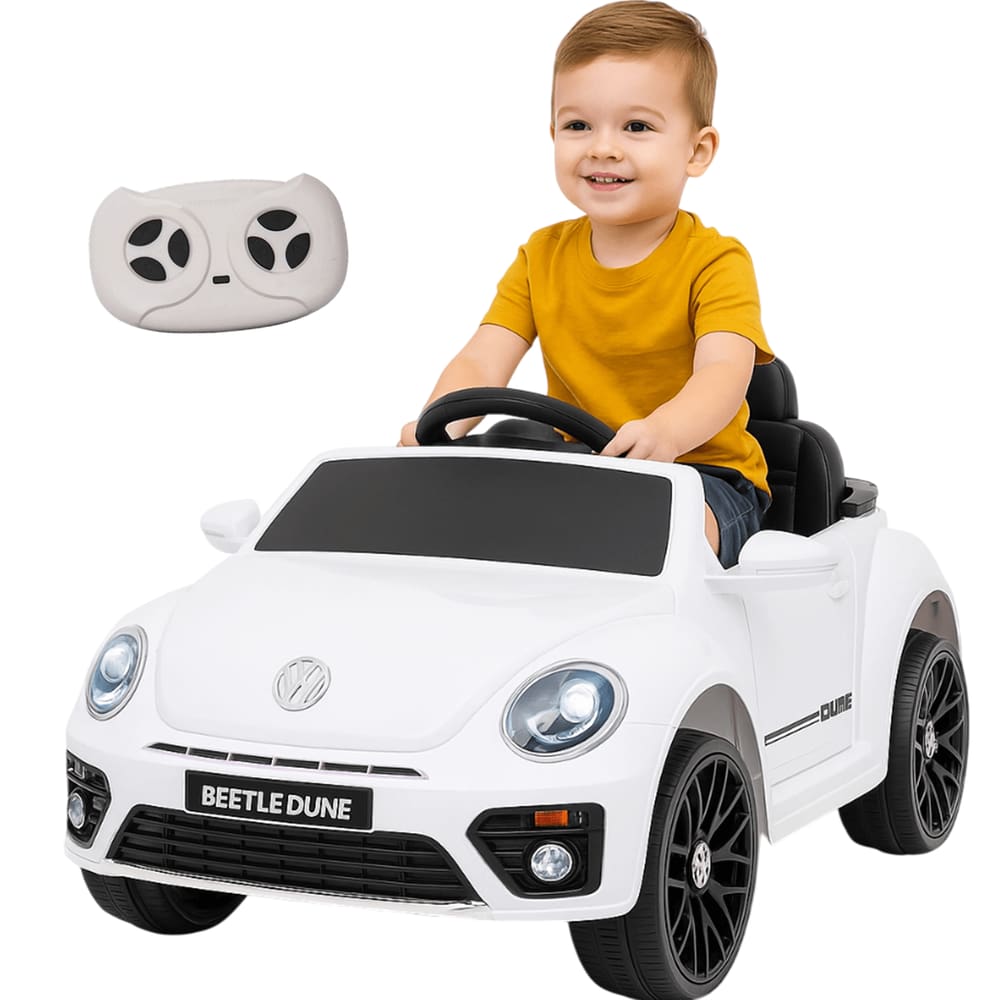 Carrinho Beetle Dune Volkswagen Importway Branco 6V com Controle