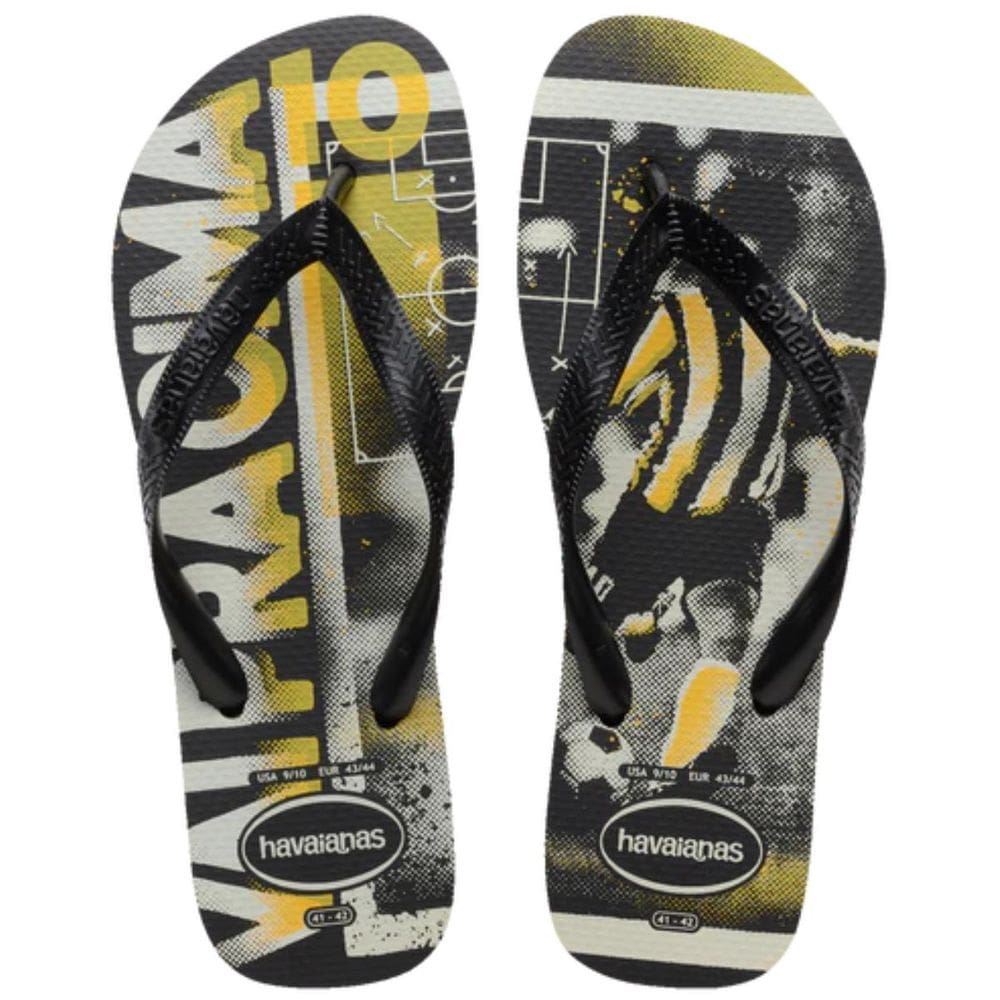Chinelo Havaianas Top Athletic Masculino - Preto e Amarelo