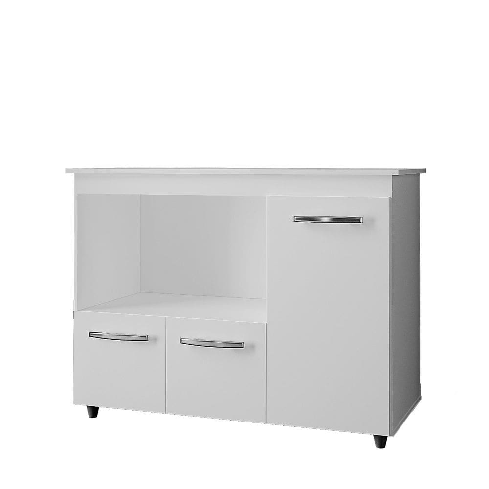 Balcão Multiuso para Forno e Micro-ondas Liza Branco - Moblis