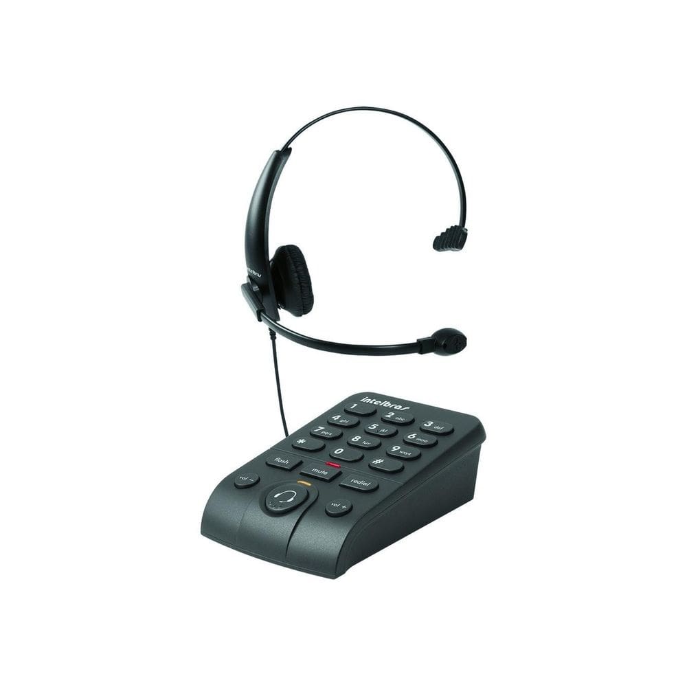 Telefone Headset Intelbras Hsb-50 Para Telemarketing Com Fio 4013330