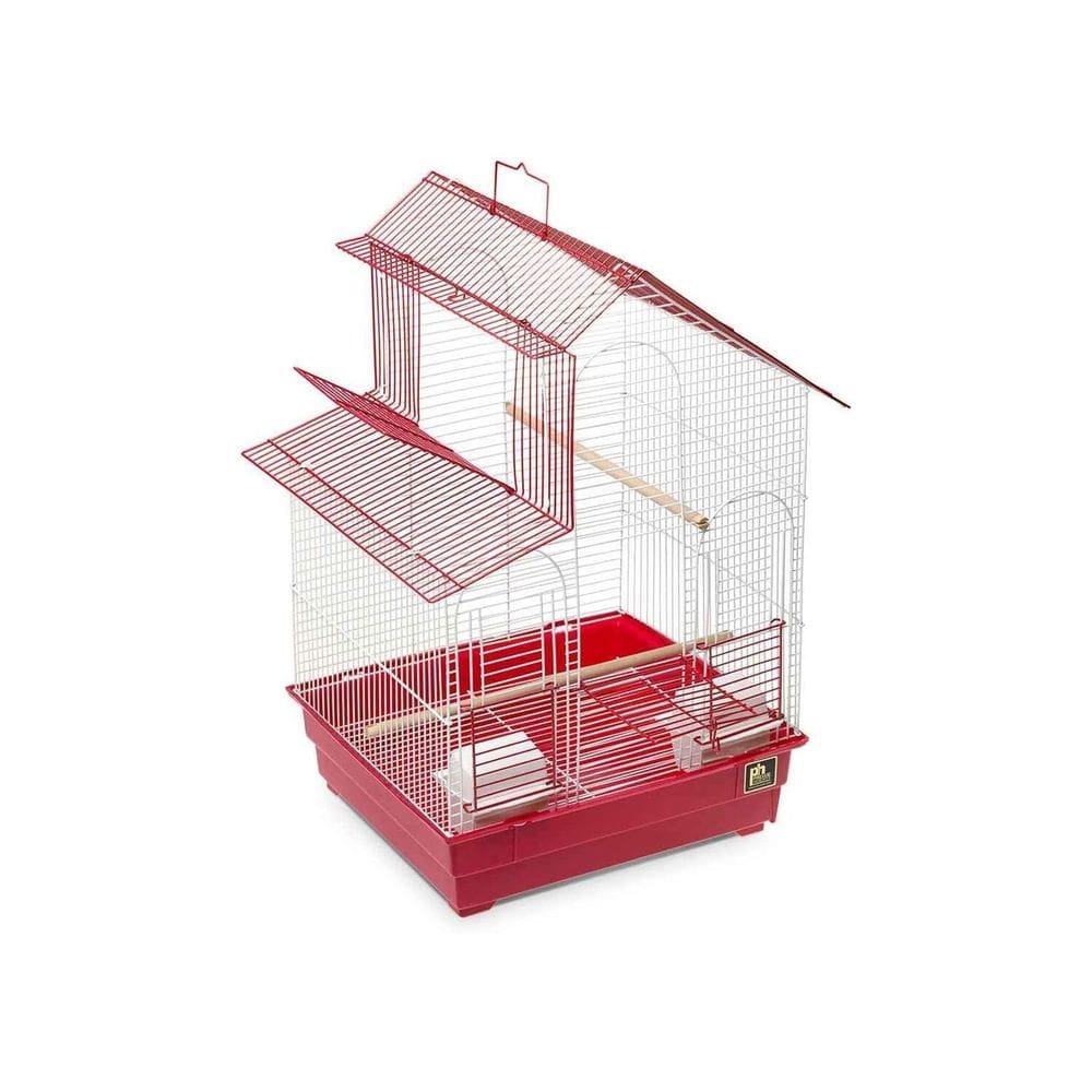 Pacote único Keet Cage Prevue Pet House Style 41614 vermelho/branco