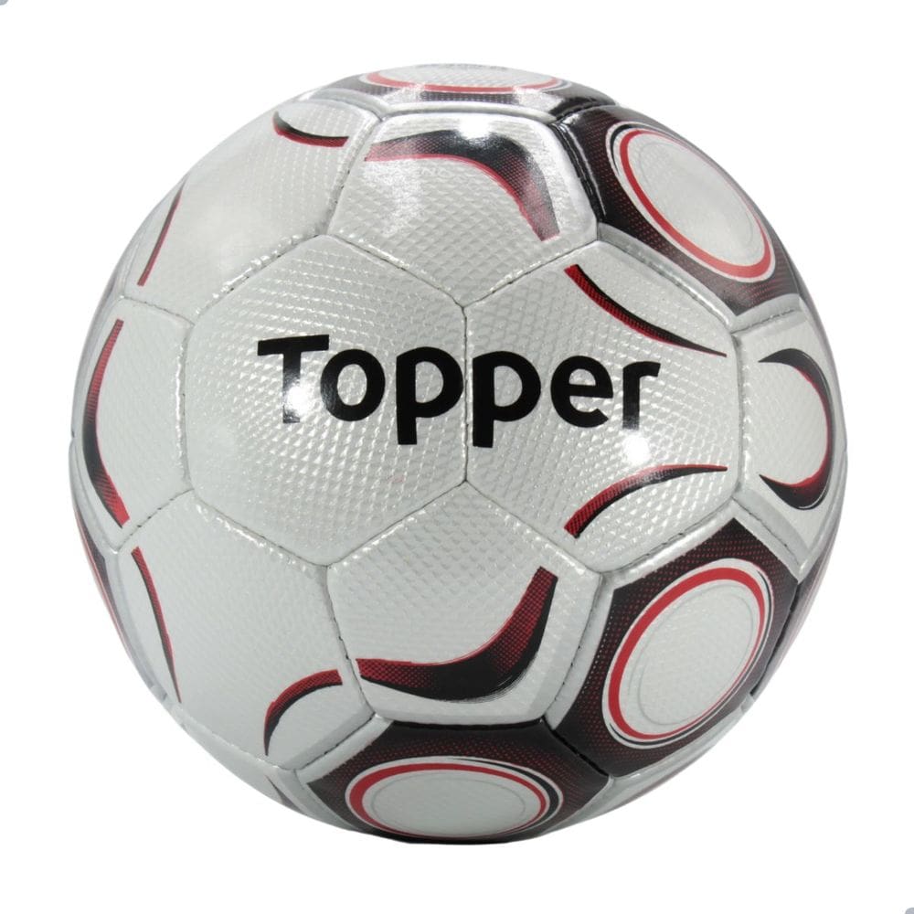 Bola De Futebol Campo Topper 7232 Maestro Pro C/C Branca Preta e Vermelha