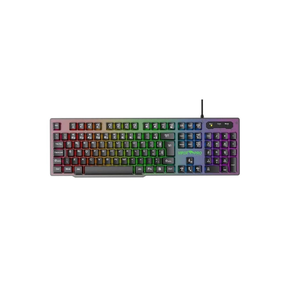 Teclado Gamer Viper Pro Naja Semi-Mecanico RGB