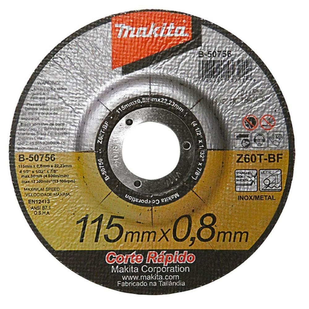 Disco De Corte Fino 115 X 0.8 X 22.23 Mm B-50756-25 Makita