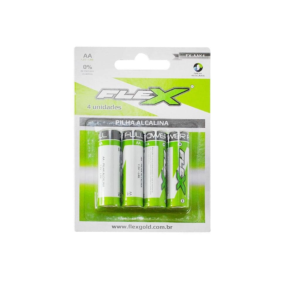 Pilha Alcalina 1.5v LR6 AA Blister 4UN FX-AAK4