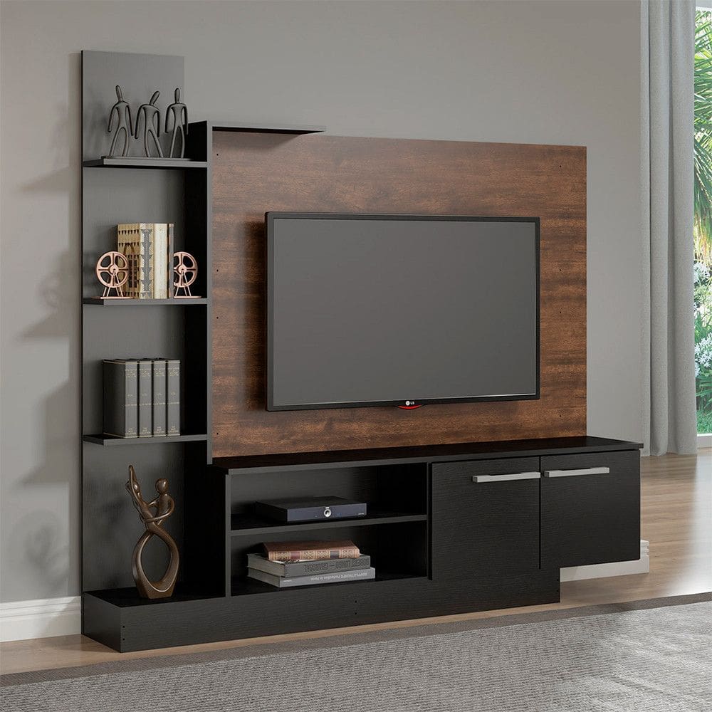 Rack com Painel Completo para TV 50 Pol 165x155cm MDP Menu Móveis