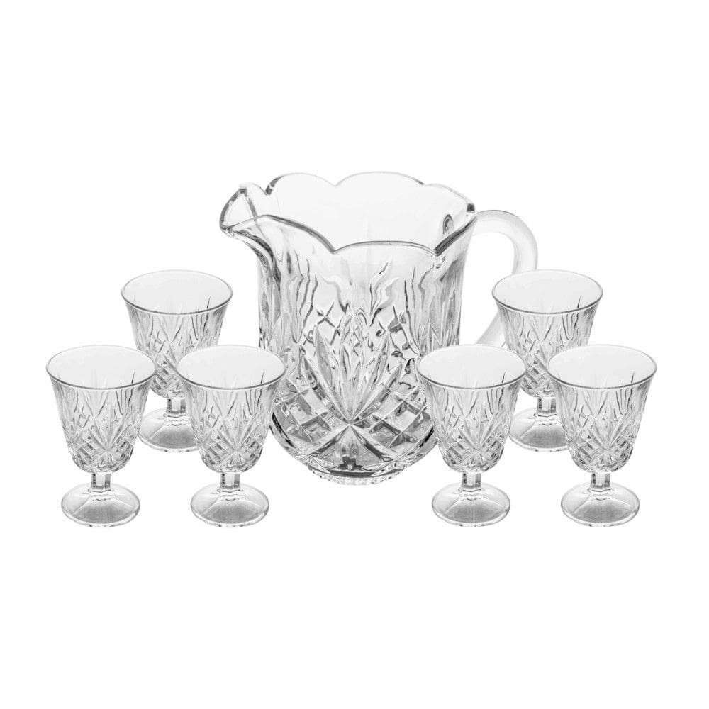 Conjunto de Jarra com 6 Taças de Cristal Dublin 1,5 L / 230 ml Lyor
