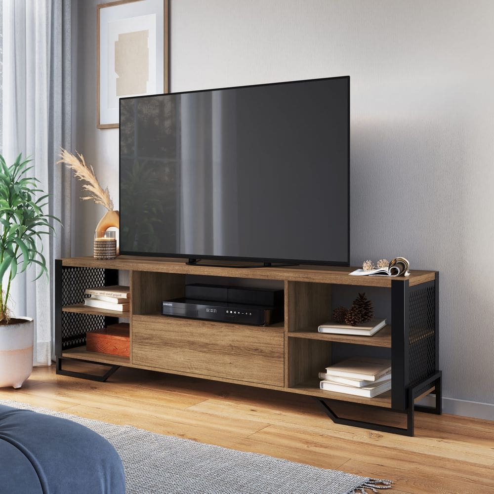 Rack para TV até 50` Industrial Telado 183 cm P1017 Preto