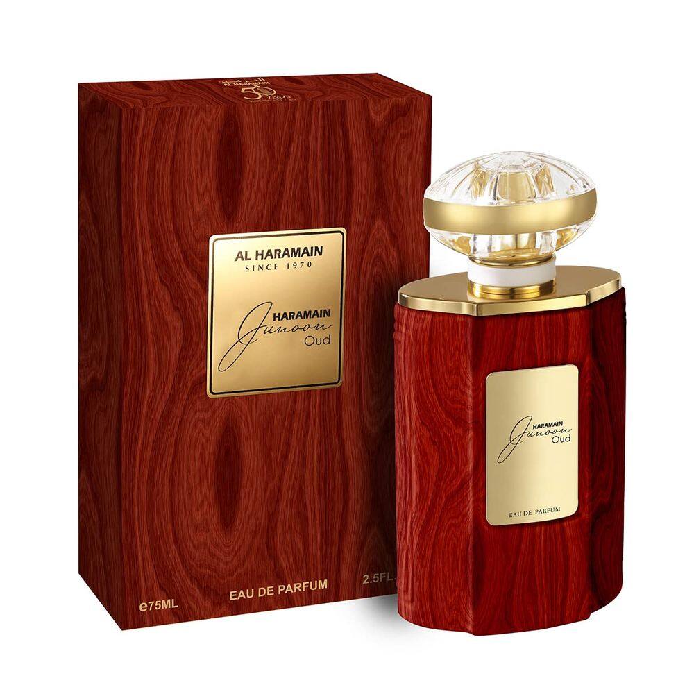 Perfume Al Haramain Junoon Oud EDP 75 ml em spray unissex