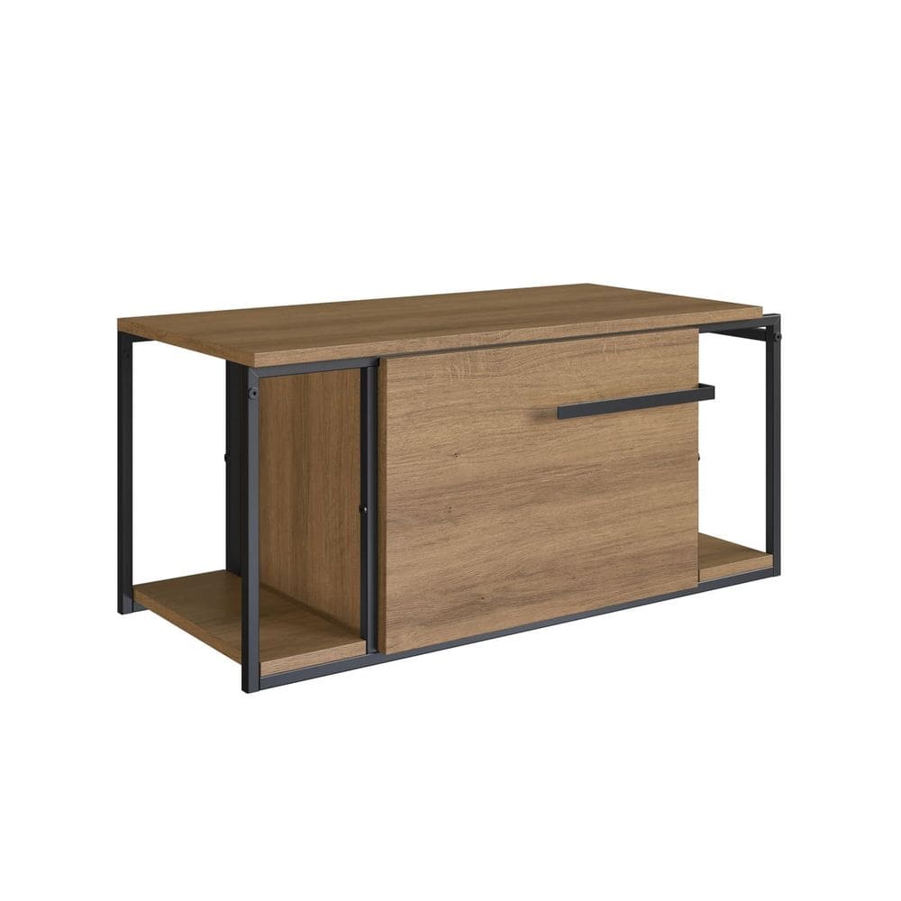 Armário Gabinete para Banheiro com Porta-toalhas 80cm P1019 Marrom