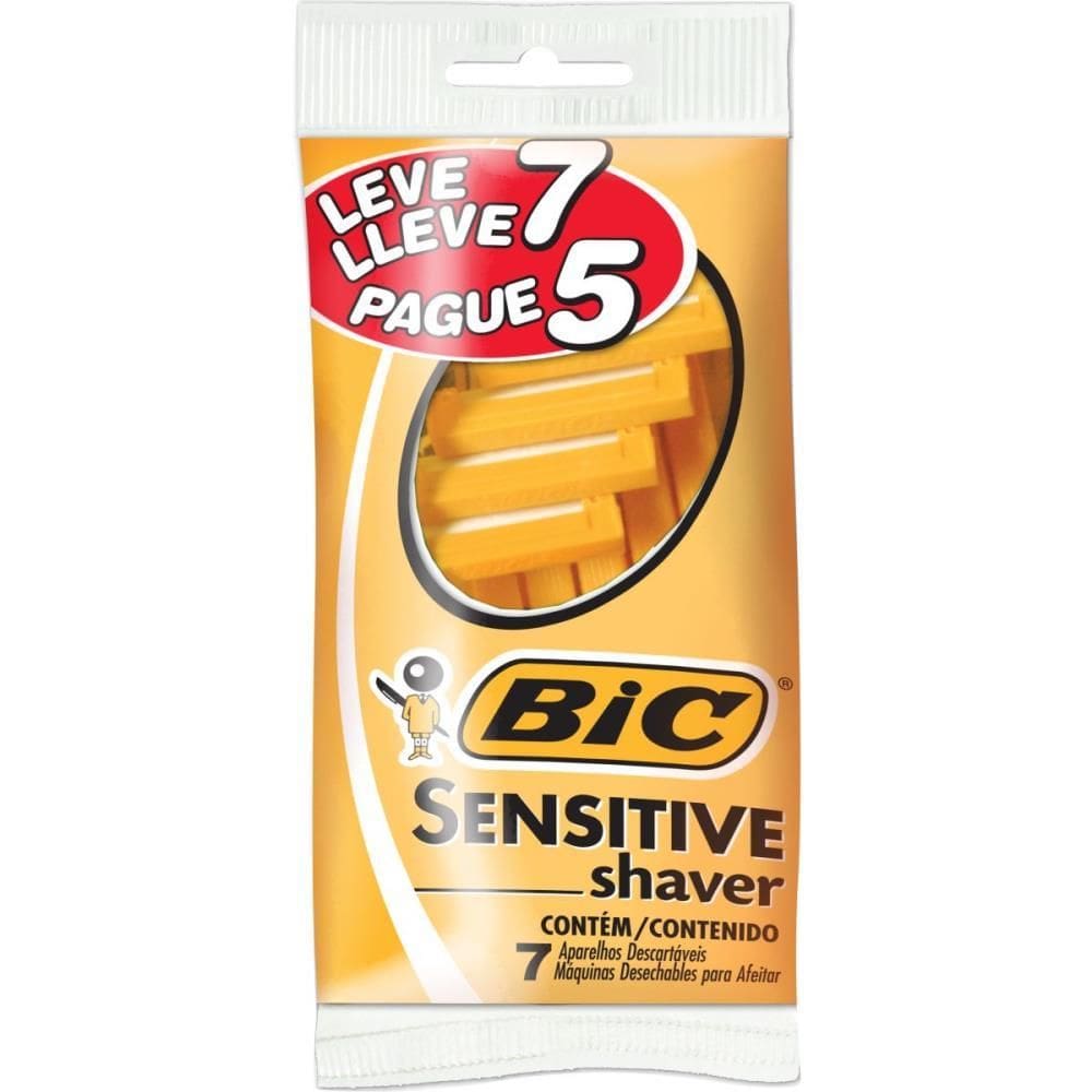Barbeador Descartável Bic Sensitive Leve 7 Pague 5 - Bic