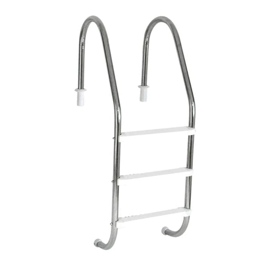 Escada para Piscina Tradicional 2" em Aço Inox 3 Degraus Anatômicos em ABS - Sodramar