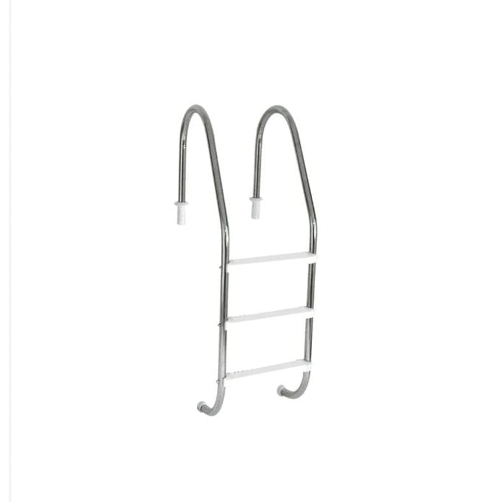 Escada para Piscina Tradicional 1 1/2" em Aço Inox 3 Degraus Anatômicos em ABS - Sodramar