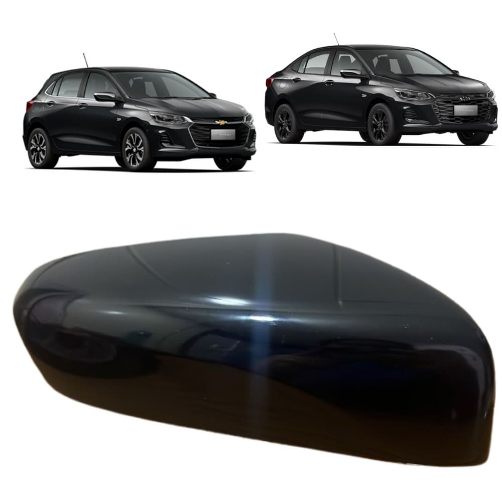 Capa Retrovisor Com Furo Onix 2020 A 2025 Preto Direito