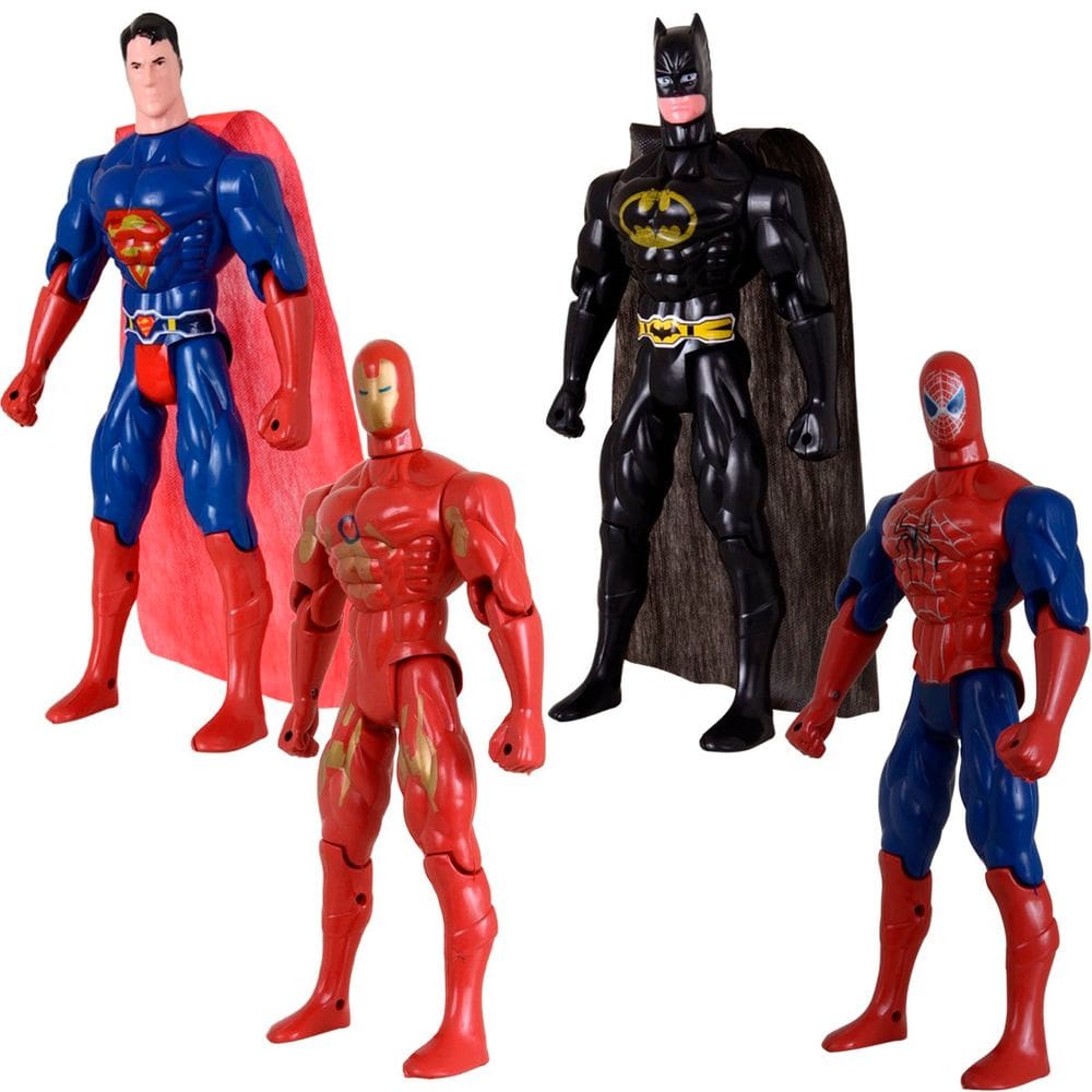 Quarteto De Super Heroís Articulaveís Brinquedos Vingadores