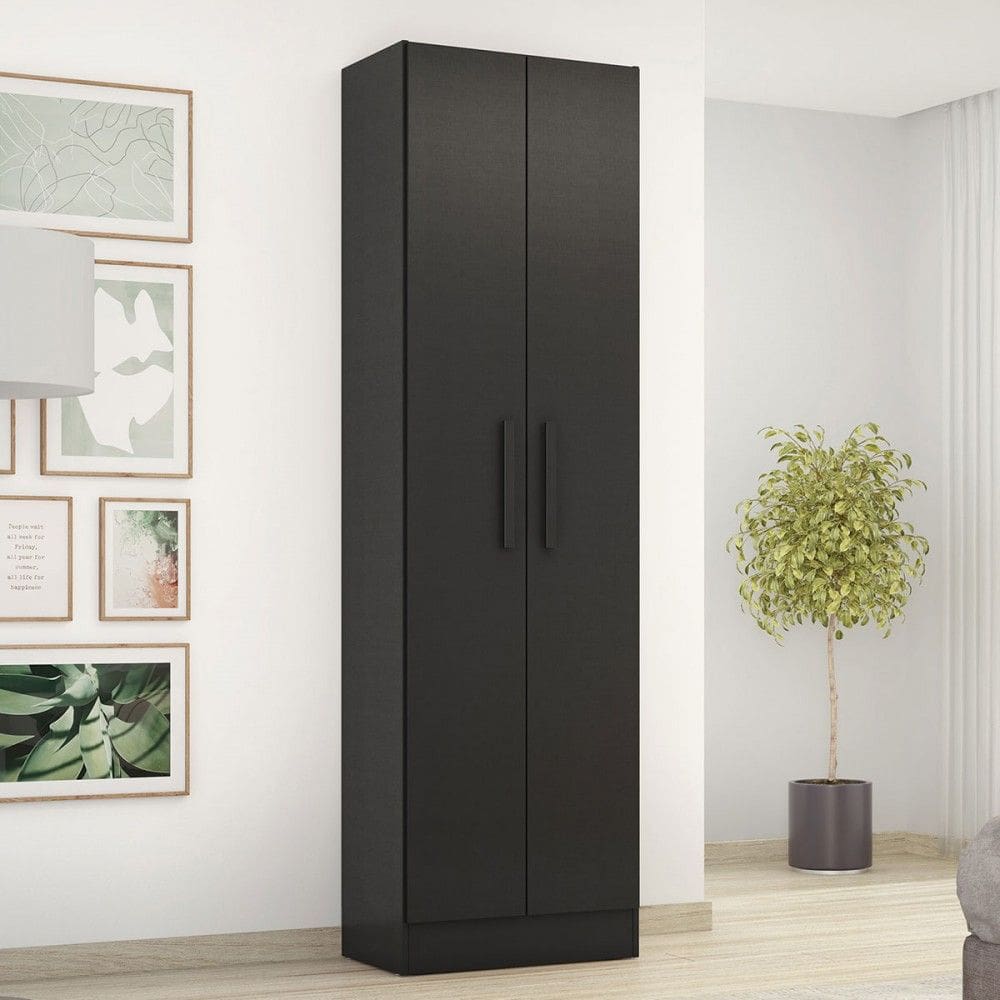 Armário Multiuso Jersey 2 Portas Preto Tx - Pnr Móveis