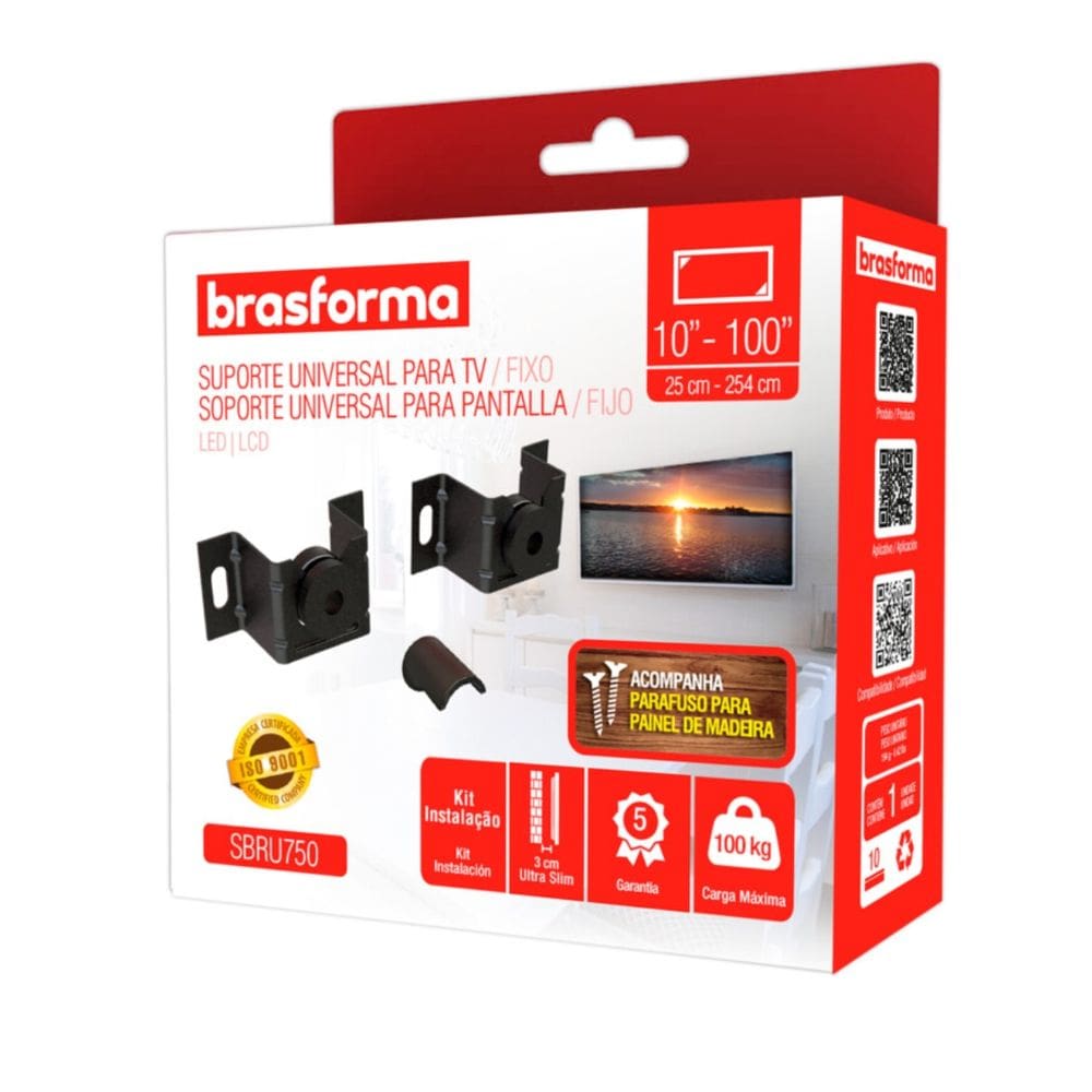 Suporte Tv Monitor Brasforma SBRU750 Tamanho:20 polegadas