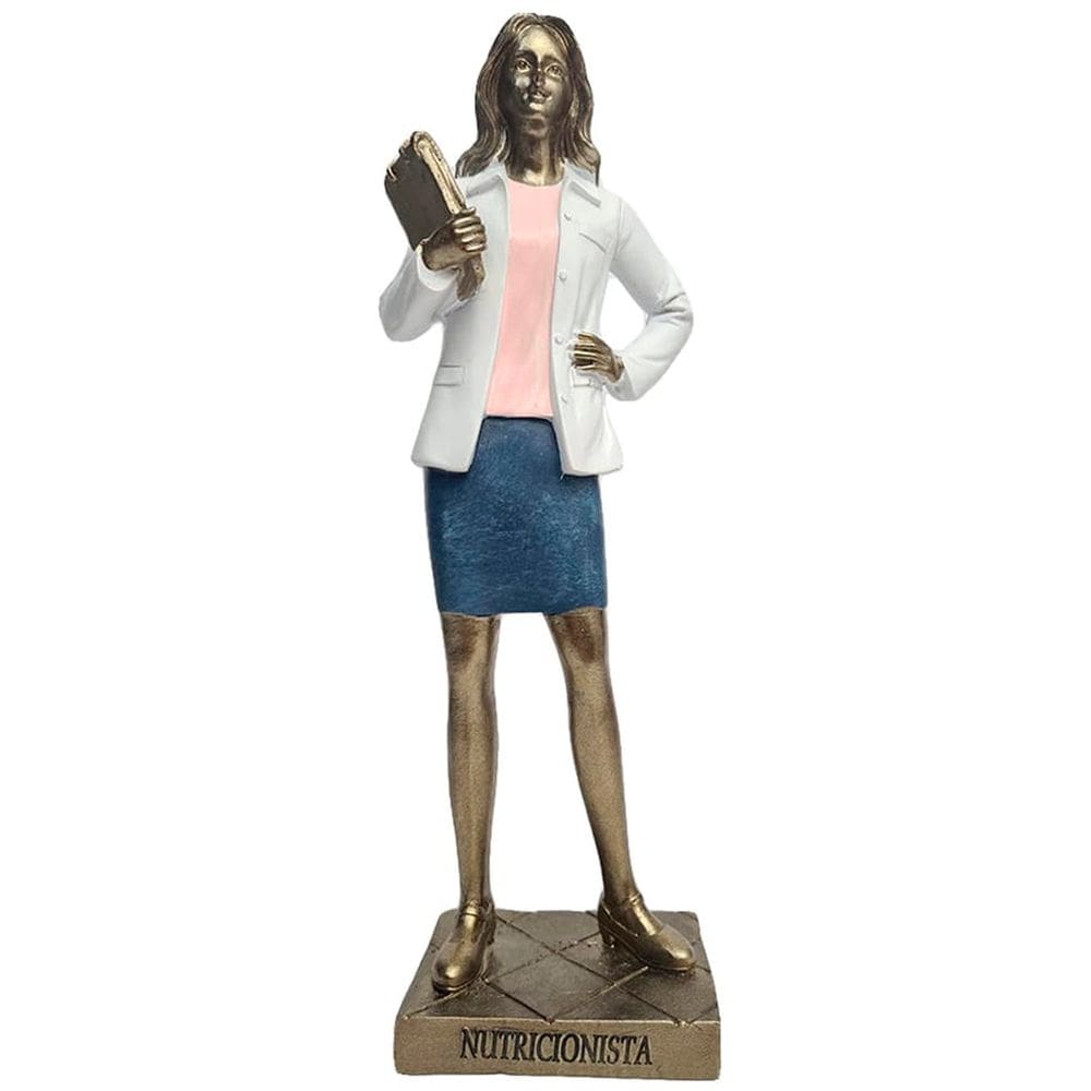 Estatueta Profissão Nutricionista Escultura Em Resina 24cm