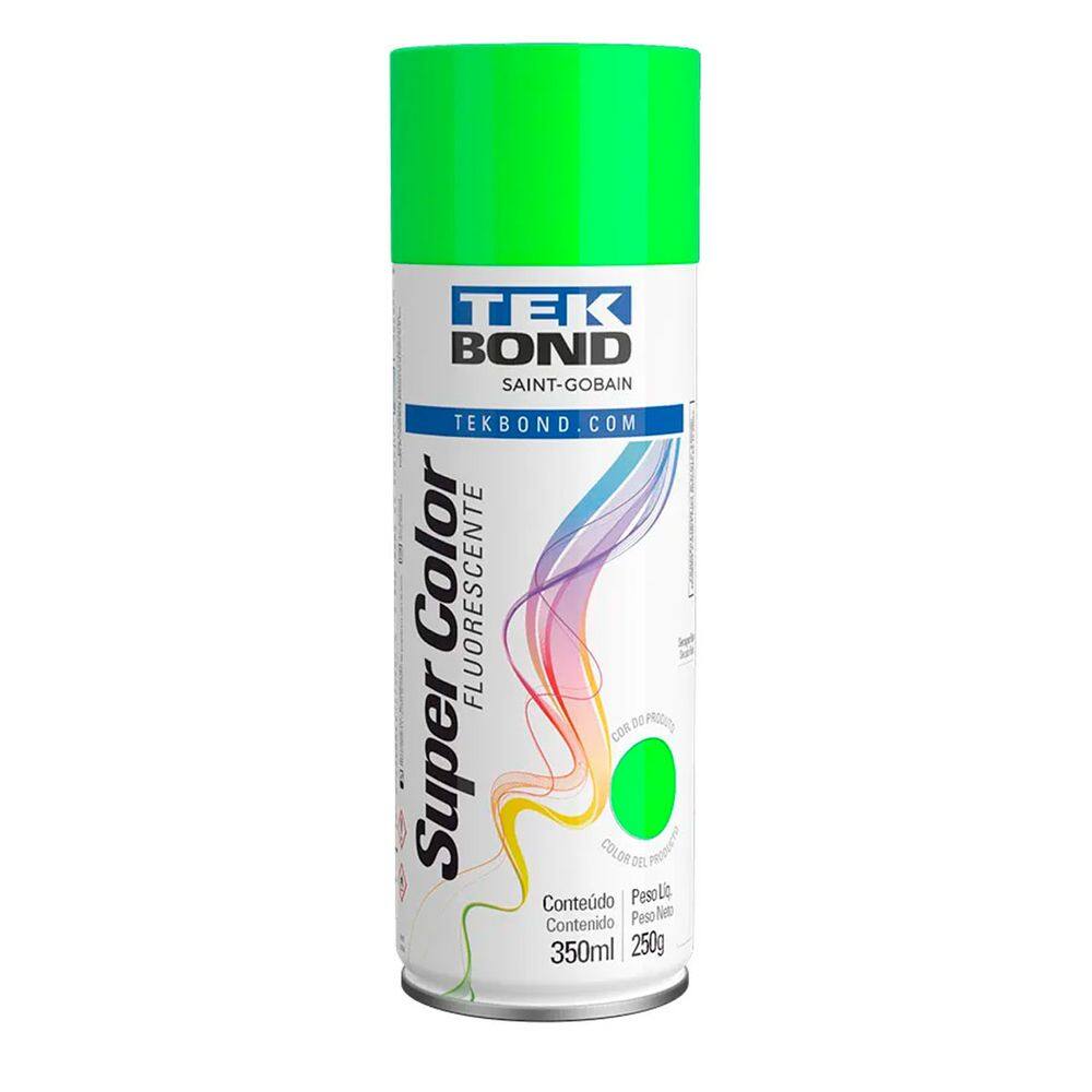 Tinta Super Color Tekbond 350Ml 250G Cor:Verde Fluorescente