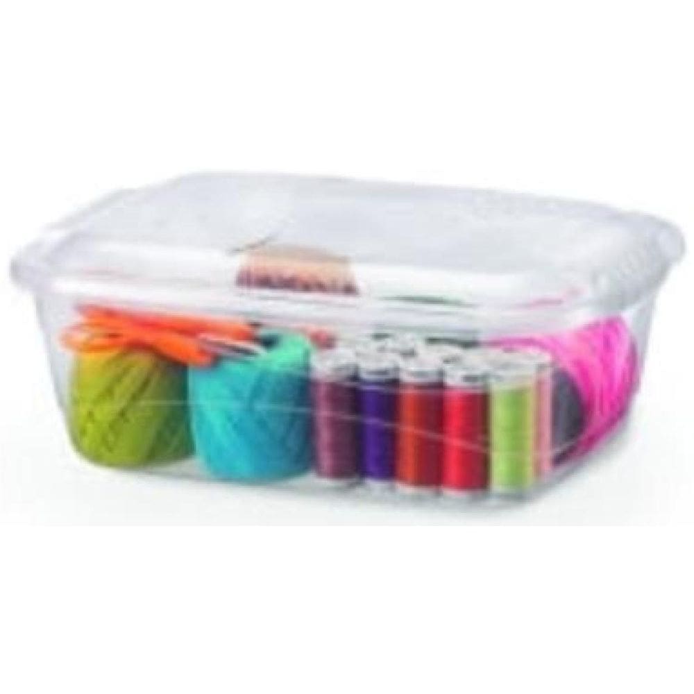 Pote Retangular Transparente Container Organizador Baixo