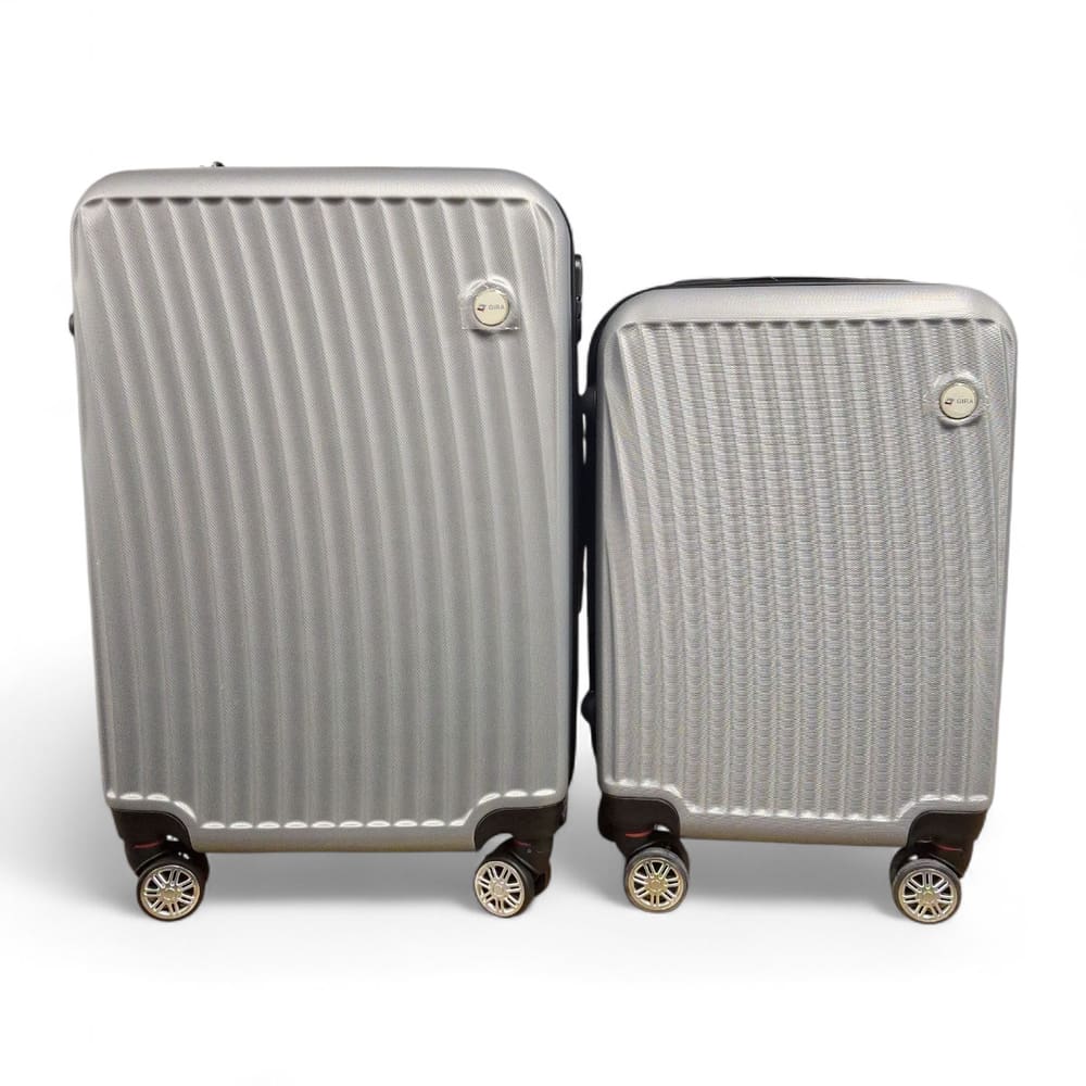 Kit 2 Malas de Viagem ABS Cor Prata com Segredo de Segurança